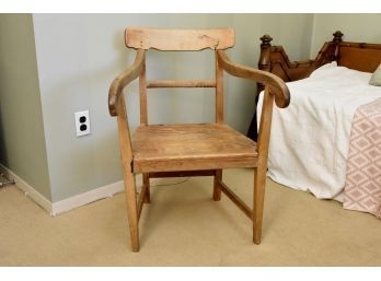 Antique Irish Wooden Arm Chair