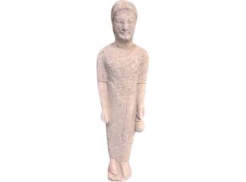Ancient Limestone Statuette Of Korus C.700BC With Certificate Of Authenticity