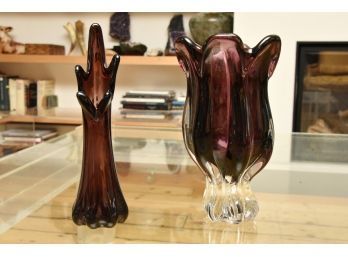 Purple Glass Vase Collection
