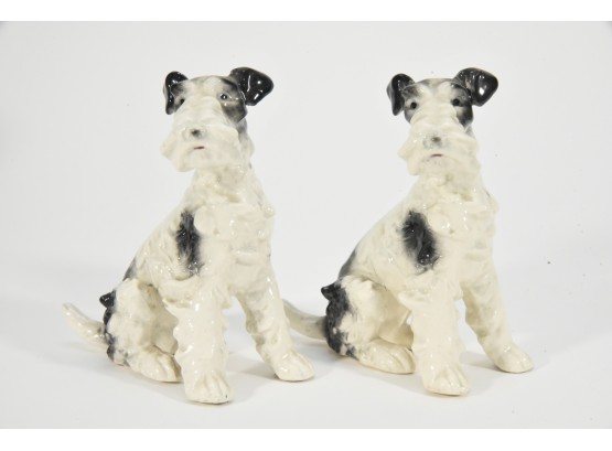 Pair Of Erphila Germany Terrier Dog Figurines