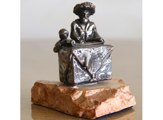 Isaac Yeheskel Israel Sterling Silver 925 Rabbi Sculpture