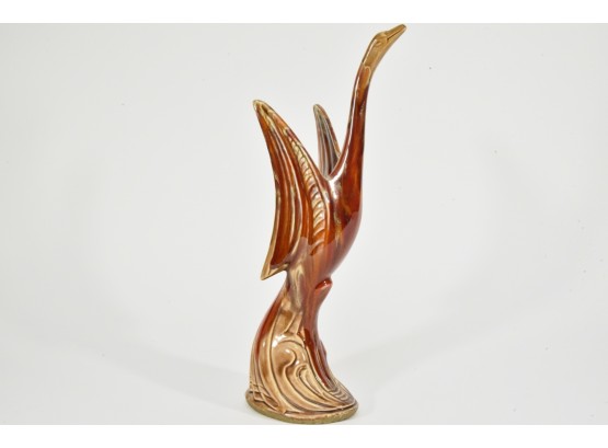 Ceramic Swan Figurine Sculpture