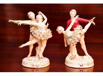 A Pair Of Antique Ballerina Figurines