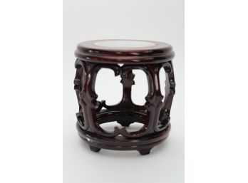 Petite Wooden Carved Pedestal Stand