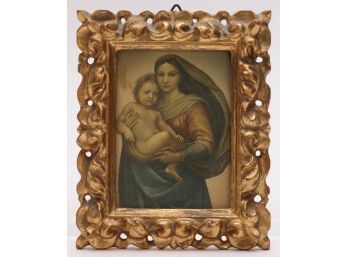 The Sistine Madonna By Raphael Framed 1956