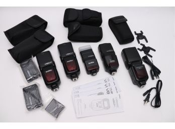 Lot Of Canon Camera Speedlight Flashes For Parts Or Repair
