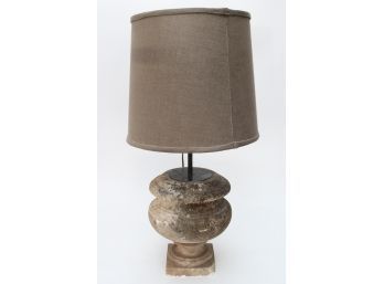 Molded Cement Table Lamp