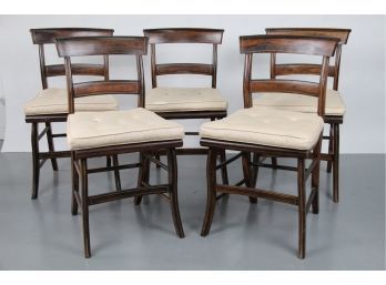 Set Of 5 Biedermeier Cane Seat Chairs