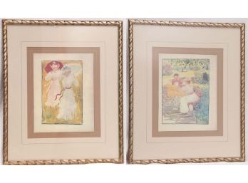 Pair Of French Scenes Paintings Framed