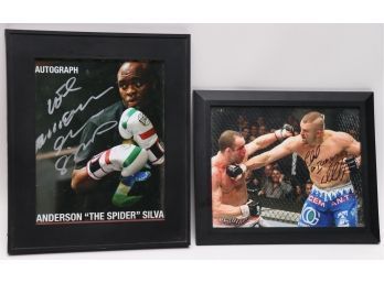UFC Anderson Silva & Chuck Liddell Signed Photos Guaranteed Authentic