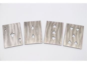 Laser Cut Metal Playing Card Coasters
