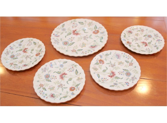 Set Of Five Hand Painted Plates