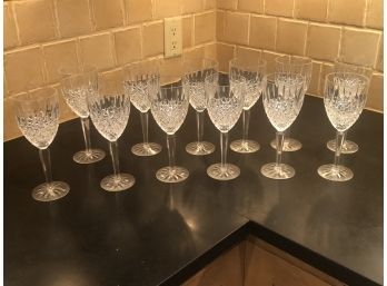 Set Of 12 Lenox Crystal Wine Glasses