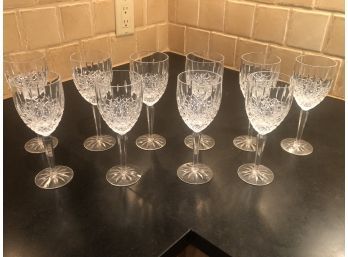 Set Of 10 Lenox Crystal Wine Glasses