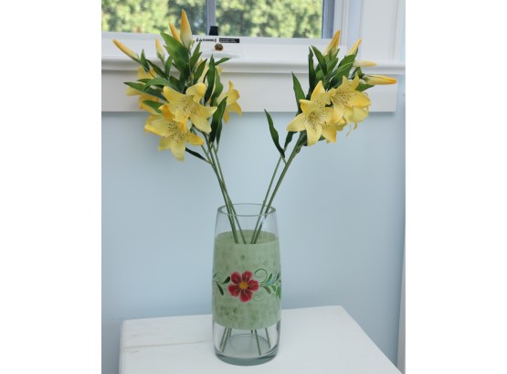Faux Floral Arrangement With Yellow Flowers