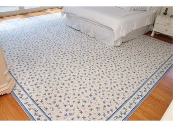 Custom Stark Blue And White Carpet