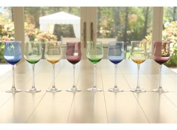 Lenox Colored Glass White Wine Glasses