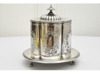 Silver-Plated Biscuit Server