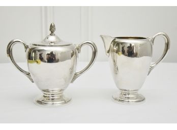 Sterling Silver Cream And Sugar With Hallmarks - 396 Grams