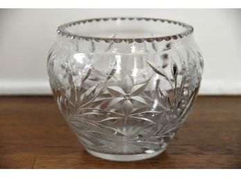 Cut Glass Floral Vase