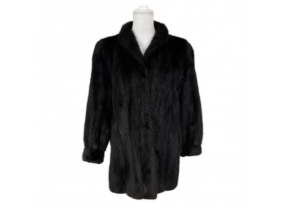 Stunning Black Mink Fur Jacket