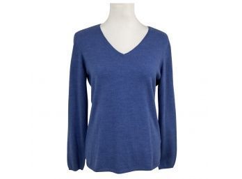 Sutton Studio Blue Merino Wool Sweater Size L