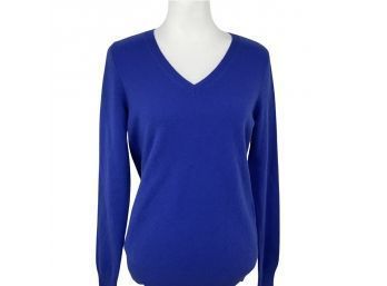 C By Bloomingdales Royal Blue 2 Ply Cashmere Sweater Size M