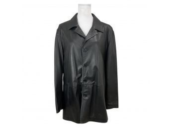 Viroel Womans Black Leather Jacket Size 42