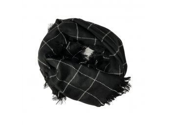 A New Day Black Fringed Scarf Wrap New With Tags