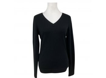 Sutton Cashmere Modern Classics Cashmere V-neck Sweater Size L