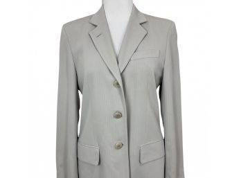 DKNY Light Gray Suit Jacket Size 8