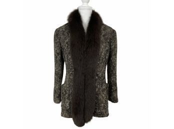 Gorgeous Electre Paris Jacket With Fur Collar Made In France