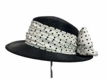 Suzanne New York Black Custom Made Ladies Hat With Hat Box