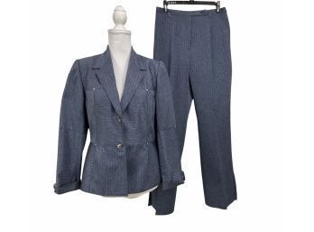 Fantastic Elsa Mahr Blue Pants Suit Size 40