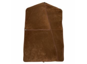 Longchamp Brown Suede Leather Garment Bag