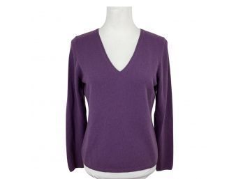 Sutton Studio Cashmere Classic Purple Sweater Size L