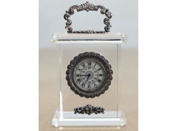 Buccellati Rock Crystal & Sterling Silver Limited Edition Desk Clock