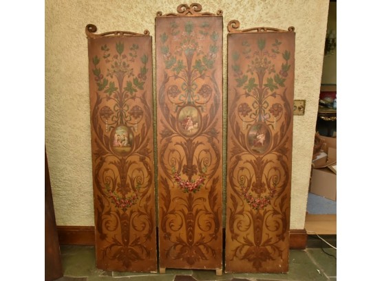 Victorian Oil On Canvas Room Divider Panels