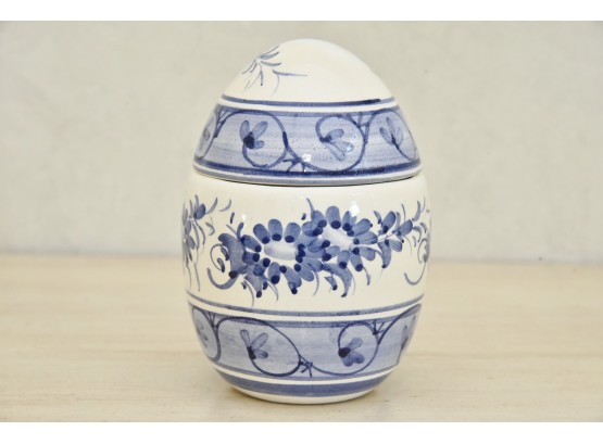 Tenh Pottery Blue And White Covered Jar
