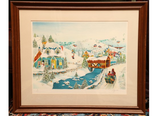 Robert LoGrippo (b. 1947) (Home For The Holidays) Original Lithograph With COA