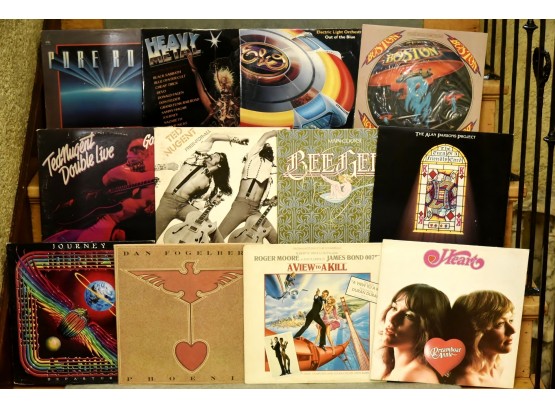 Record Lot Including Boston Heart And Ted Nugent