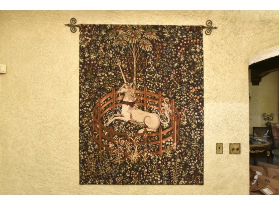 Unicorn In Captivity French Wall Tapestry