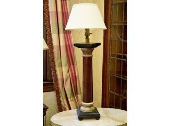 Empire Style Wooden Column Table Lamp
