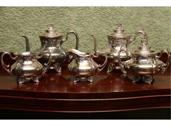 Five Piece Silver Plate Tea Set