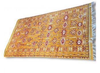 Atlas Mountain Tribal Flat Weave Vegetable Dye Antique Carpet