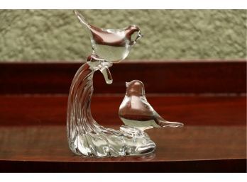 Glass Love Birds Figurine