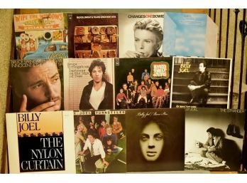 Record Lot Including  Allman Brother Billy Joel And David Bowie