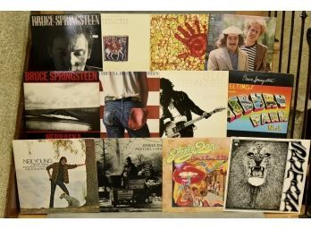 Record Lot Including Todd Rundgren, Bruce Springsteen And Santana