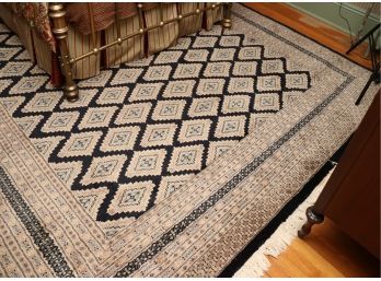 Hand Knotted Geometric Bokhara Persian Carpet