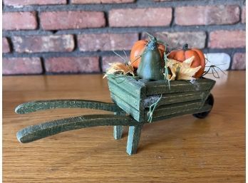 Miniature Wheelbarrow With Pumpkins